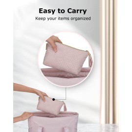 BAGSMART Small Cosmetic Bag, Elegant Roomy Makeup Bags,lipstick pouch,Zipper Pouch,Great Gifts for Women,Travel Waterproof Toiletry Bag Accessories Organizer Gifts (Pink-1 pcs) BAGSMART Small Cosmetic Bag, Elegant Roomy Makeup Bags,lipstick pouch,Zipper Pouch,Great Gifts for Women,Travel Waterproof Toiletry Bag Accessories Organizer Gifts (Pink-1 pcs)