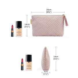 BAGSMART Small Cosmetic Bag, Elegant Roomy Makeup Bags,lipstick pouch,Zipper Pouch,Great Gifts for Women,Travel Waterproof Toiletry Bag Accessories Organizer Gifts (Pink-1 pcs) BAGSMART Small Cosmetic Bag, Elegant Roomy Makeup Bags,lipstick pouch,Zipper Pouch,Great Gifts for Women,Travel Waterproof Toiletry Bag Accessories Organizer Gifts (Pink-1 pcs)