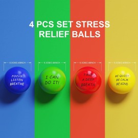 ALMAH Motivational Stress Balls for Kids and Adults (4 Pack), Stress Relief Balls, Hand Exercise Therapy Balls for Anxiety, Fidget, Tension, Manage Anger and Stress ALMAH Motivational Stress Balls for Kids and Adults (4 Pack), Stress Relief Balls, Hand Exercise Therapy Balls for Anxiety, Fidget, Tension, Manage Anger and Stress