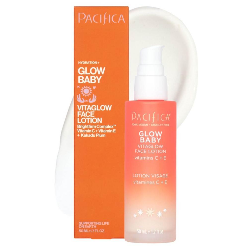 Pacifica Face Moisturizer - Vitamin C Face Lotion Glow Baby VitaGlow Face Moisturizer Glow Recipe, Vitamin E, Antioxidants, Dermatologist Tested 1.7 oz Pacifica Face Moisturizer - Vitamin C Face Lotion Glow Baby VitaGlow Face Moisturizer Glow Recipe, Vitamin E, Antioxidants, Dermatologist Tested 1.7 oz