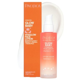 Pacifica Face Moisturizer - Vitamin C Face Lotion Glow Baby VitaGlow Face Moisturizer Glow Recipe, Vitamin E, Antioxidants, Dermatologist Tested 1.7 oz Pacifica Face Moisturizer - Vitamin C Face Lotion Glow Baby VitaGlow Face Moisturizer Glow Recipe, Vitamin E, Antioxidants, Dermatologist Tested 1.7 oz