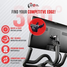 The Pivot for Peloton Bike Screens, Made in USA - 360 Degree of Movement Adjuster | Easily Adjust & Rotate Your Peloton Monitor | Peloton Accessories by TFD The Pivot for Peloton Bike Screens, Made in USA - 360 Degree of Movement Adjuster | Easily Adjust & Rotate Your Peloton Monitor | Peloton Accessories by TFD