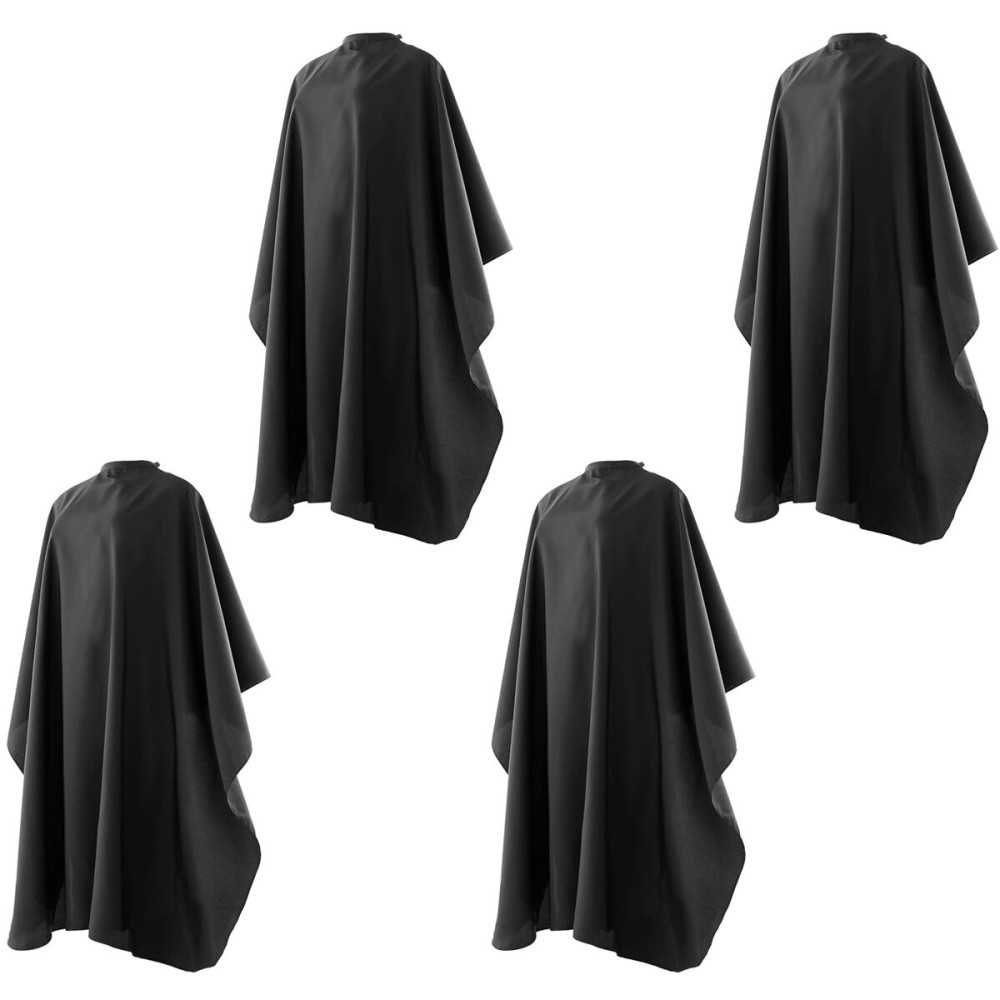 4 PACK Hair Salon Capes with Snap Closure Waterproof Hairdressing Styling Hair Cutting Coloring Nylon Cape for Barber Hairdressers 4 PACK Hair Salon Capes with Snap Closure Waterproof Hairdressing Styling Hair Cutting Coloring Nylon Cape for Barber Hairdressers