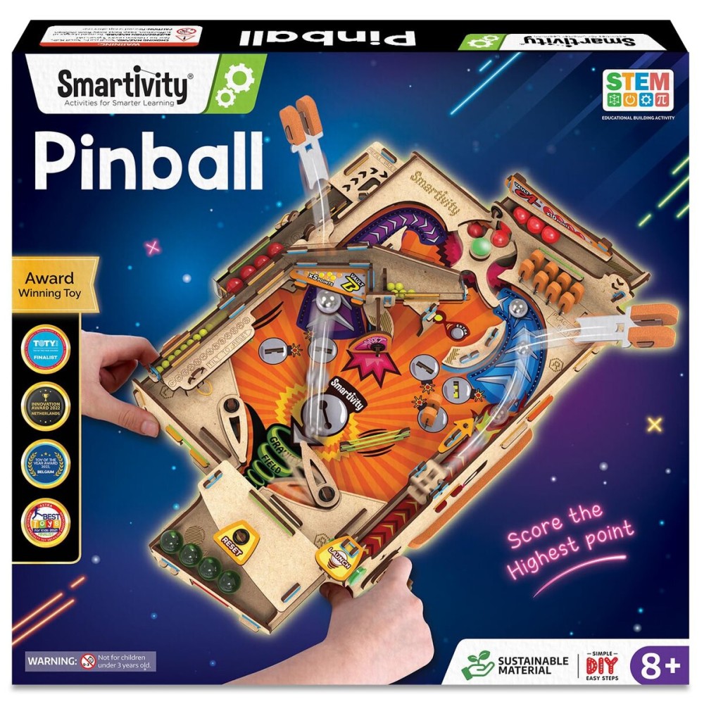 Smartivity DIY Pinball Machine Toy for Ages 8-99 Year Old | Award Winning Arcade Game | Birthday Gift Ideas for Kids & Adults | STEM Toy for Boys & Girls I Fun Family & Party Game