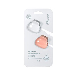 Haven Toothbrush Cover - Fits Electronic and Manual Toothbrushes - Toothbrush Case Holder for Travel - Set of Two Tooth Brush Cap Protectors (White and Coral) Haven Toothbrush Cover - Fits Electronic and Manual Toothbrushes - Toothbrush Case Holder for Travel - Set of Two Tooth Brush Cap Protectors (White and Coral)