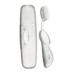 RADIUS Toothbrush, Original Big Brush & Case, Right Handed, Marble Brush with Clear Case, BPA Free ADA Accepted