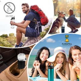 Straw Lid for Yeti Rambler 26 36 46 64 oz Bottles, Cap with Straws and Flex Handle, BPA Free Replacement Screw Top for Yeti Kids Jr 12 18 Ounce Cup, Leak-proof Water Bottle Accessories, , Black