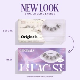 Lilac St - Originals Natural Faux Eyelash Clusters (12mm) - Soft, Natural Look - DIY Lash Extension Wisps - Lightweight & Lifelike - Lasts 10 Days - Cruelty Free, Vegan, Women Founded - 10 Lashes