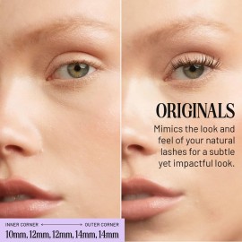 Lilac St - Originals Natural Faux Eyelash Clusters (12mm) - Soft, Natural Look - DIY Lash Extension Wisps - Lightweight & Lifelike - Lasts 10 Days - Cruelty Free, Vegan, Women Founded - 10 Lashes