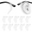 PTSLKHN Soft Silicone Eyeglass Ear Hooks, 10 Pairs of Glasses Anti Slip Grips For Sunglasses, Reading (Clear)