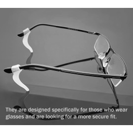 PTSLKHN Soft Silicone Eyeglass Ear Hooks, 10 Pairs of Glasses Anti Slip Grips For Sunglasses, Reading (Clear) PTSLKHN Soft Silicone Eyeglass Ear Hooks, 10 Pairs of Glasses Anti Slip Grips For Sunglasses, Reading (Clear)