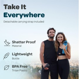 Hydracy Water Bottle with Time Marker -Large 32 oz BPA Free & No Sweat Sleeve -Leak Proof Gym Bottle with Fruit Infuser Strainer & Times to Drink -Ideal for Fitness Sports & Outdoors Hydracy Water Bottle with Time Marker -Large 32 oz BPA Free & No Sweat Sleeve -Leak Proof Gym Bottle with Fruit Infuser Strainer & Times to Drink -Ideal for Fitness Sports & Outdoors