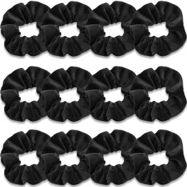 IVARYSS Scrunchies for Women, 12 Pcs Black Velvet Scrunchies for Hair, Soft Ponytail Holder for Girls, Classic Elastic Hair Bands IVARYSS Scrunchies for Women, 12 Pcs Black Velvet Scrunchies for Hair, Soft Ponytail Holder for Girls, Classic Elastic Hair Bands