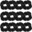 IVARYSS Scrunchies for Women, 12 Pcs Black Velvet Scrunchies for Hair, Soft Ponytail Holder for Girls, Classic Elastic Hair Bands