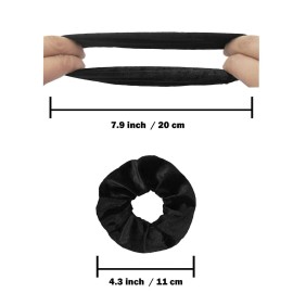 IVARYSS Scrunchies for Women, 12 Pcs Black Velvet Scrunchies for Hair, Soft Ponytail Holder for Girls, Classic Elastic Hair Bands IVARYSS Scrunchies for Women, 12 Pcs Black Velvet Scrunchies for Hair, Soft Ponytail Holder for Girls, Classic Elastic Hair Bands