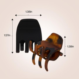 Kitsch Eco-Friendly Medium Claw Clips - Cute & Stylish Short Hair Accessories for Women, Girls | Ideal Size for Any Hairstyles, 2pcs (Black & Tortoise) Kitsch Eco-Friendly Medium Claw Clips - Cute & Stylish Short Hair Accessories for Women, Girls | Ideal Size for Any Hairstyles, 2pcs (Black & Tortoise)