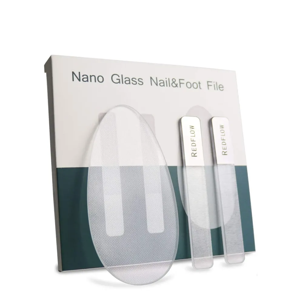 RedFlow Glass Nail File,Nail Buffer Set Contains 2 Nano Glass Nail Files and 1 Nano Glass Foot File,Professional Manicure Set,Nail Files for Natural Nails Removing Calluses RedFlow Glass Nail File,Nail Buffer Set Contains 2 Nano Glass Nail Files and 1 Nano Glass Foot File,Professional Manicure Set,Nail Files for Natural Nails Removing Calluses