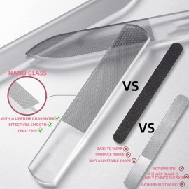 RedFlow Glass Nail File,Nail Buffer Set Contains 2 Nano Glass Nail Files and 1 Nano Glass Foot File,Professional Manicure Set,Nail Files for Natural Nails Removing Calluses RedFlow Glass Nail File,Nail Buffer Set Contains 2 Nano Glass Nail Files and 1 Nano Glass Foot File,Professional Manicure Set,Nail Files for Natural Nails Removing Calluses