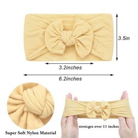 CLLOT Super Stretchy Soft Knot Headbands with Hair Bows Head Wrap Hair Accessories For Newborn Baby Girls Infant Toddlers Kids CLLOT Super Stretchy Soft Knot Headbands with Hair Bows Head Wrap Hair Accessories For Newborn Baby Girls Infant Toddlers Kids