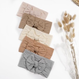 CLLOT Super Stretchy Soft Knot Headbands with Hair Bows Head Wrap Hair Accessories For Newborn Baby Girls Infant Toddlers Kids CLLOT Super Stretchy Soft Knot Headbands with Hair Bows Head Wrap Hair Accessories For Newborn Baby Girls Infant Toddlers Kids