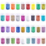 Extra Fine Glitter, Set of 36 Colors Nail Arts Cosmetic, Resin Crafts Loose Glitter Powder Shaker for Face Body Hair Eye Lip Gloss Makeup, Slime and Tumbler Making