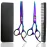 Professional Hair Cutting Shears Set,6 Inch Barber Hair Cutting Scissors Kit,Hairdressing Thinning Shears for Hair Cutting,Sharp Blades Haircut Scissors Kit for Women/Men/Kids (Rainbow) (Rainbow)