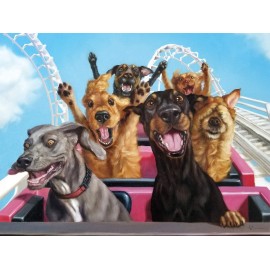 Buffalo Games - Lucia Heffernan - Fun at the Amusement Bark - 750 Piece Jigsaw Puzzle For Adults -Challenging Puzzle Perfect for Game Nights - Finished Size is 24.00 x 18.00