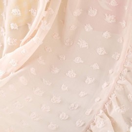 Wonder Space Elegant Kids Bed Canopy - Lace Chiffon Netting with Pom Pom, Princess Girls Fairy Dream Tent, Nursery Room Baby Crib Hanging Curtain Mosquito Net Children Reading Nook Decoration (Beige) Wonder Space Elegant Kids Bed Canopy - Lace Chiffon Netting with Pom Pom, Princess Girls Fairy Dream Tent, Nursery Room Baby Crib Hanging Curtain Mosquito Net Children Reading Nook Decoration (Beige)