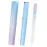 Glass Nail File in Case, Glass Fingernail File, Czech File, Double-Sided Etched Nail File for Nail Art & Nail Care, Christmas Gifts Stocking Stuffers (Pink-Blue)