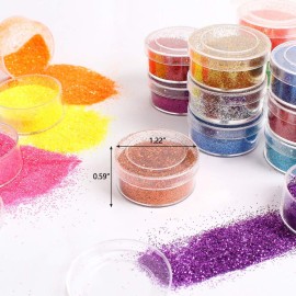 Extra Fine Glitter Powder for Craft, 24 Colors Holographic Cosmetic Laser Glitter for Nail Body Eye Hair Face Lip Gloss, Iridescent Glitter Powder for Tumbler and Makeup (24 Fine) Extra Fine Glitter Powder for Craft, 24 Colors Holographic Cosmetic Laser Glitter for Nail Body Eye Hair Face Lip Gloss, Iridescent Glitter Powder for Tumbler and Makeup (24 Fine)