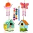 HOME COMPOSER 4 Pack DIY Bird House Wind Chime Kits for Children to Build and Paint, Wooden Arts and Crafts for Kids Girls Boys Toddlers Ages 8-12 4-6 6-8