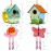 HOME COMPOSER 4 Pack DIY Bird House Wind Chime Kits for Children to Build and Paint, Wooden Arts and Crafts for Kids Girls Boys Toddlers Ages 8-12 4-6 6-8