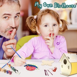 HOME COMPOSER 4 Pack DIY Bird House Wind Chime Kits for Children to Build and Paint, Wooden Arts and Crafts for Kids Girls Boys Toddlers Ages 8-12 4-6 6-8 HOME COMPOSER 4 Pack DIY Bird House Wind Chime Kits for Children to Build and Paint, Wooden Arts and Crafts for Kids Girls Boys Toddlers Ages 8-12 4-6 6-8