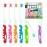 Travel Toothbrush, Portable Toothbrush Built in Cover, Travel Size Toothbrush Hiking, Camping, Traveling, Folding Toothbrushes, Collapsible Multi Color Travel Toothbrush Kit (6 Pack Soft-Multicolor)