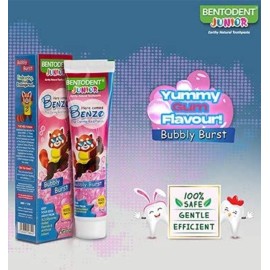 Bentodent Kids Fluoride Free Toothpaste - Natural Calcium Bentonite Clay, SLS Free, Fresh Breath, Gentle Whitening, Vegan, Travel, 3.52oz (Bubble Gum) Bentodent Kids Fluoride Free Toothpaste - Natural Calcium Bentonite Clay, SLS Free, Fresh Breath, Gentle Whitening, Vegan, Travel, 3.52oz (Bubble Gum)