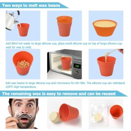 Nose Wax Hair Removal Kit by CoFashion | 100g Wax, 30 Applicators (15-30 Uses) | Painless, Quick & Easy for Men | 15 Mustache Guards, 2 Silicone Cups Nose Wax Hair Removal Kit by CoFashion | 100g Wax, 30 Applicators (15-30 Uses) | Painless, Quick & Easy for Men | 15 Mustache Guards, 2 Silicone Cups