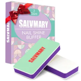 Nail Shiner Buffer Blocks - 2 Sided Shining Nail Polisher Sponge Buffing Block File 400/3000 Grit Manicure Nail Art Tools 2Pcs