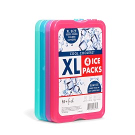 Cool Coolers by Fit & Fresh 4 Pack XL Slim Ice Pac..
