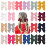Jollybows 40PCS 2.8 Baby Girls Hair Bows Alligator Clips Woolen Hair Barrettes Hair Accessories for Little Girls Toddlers Teens Kids (1- Light Multi-colored)