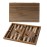 GSE Games & Sports Expert Premium Magnetic Wooden Folding Inlay Backgammon Board Game Set, Portable Travel Board Game (Double Stripe- 11 Inches)