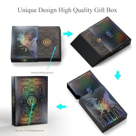 WJPC Easy Shuffling Plastic Waterproof Playing Cards,Cool Black Dragon Poker Cards for Game and Party, Deck of CardsDragon WJPC Easy Shuffling Plastic Waterproof Playing Cards,Cool Black Dragon Poker Cards for Game and Party, Deck of CardsDragon