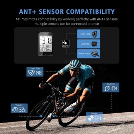 CYCPLUS Bike Computer Set Include Speed Sensor and Mount, Wireless Bicycle Speedometer Odometer, IPX6 Waterproof ANT+ Bluetooth CYCPLUS Bike Computer Set Include Speed Sensor and Mount, Wireless Bicycle Speedometer Odometer, IPX6 Waterproof ANT+ Bluetooth