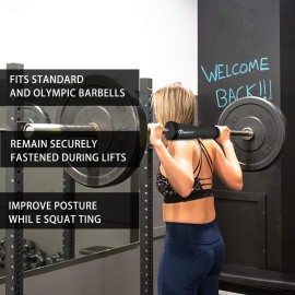 NEALFIT Barbell Pad Squat Pad for Squats-Squat Bar Pad-Great for Weightlifting,Lunges and Hip Thrusts-Foam Sponge Pad-Fit Standard and Olympic Bars Perfectly