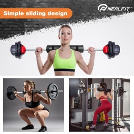 NEALFIT Barbell Pad Squat Pad for Squats-Squat Bar Pad-Great for Weightlifting,Lunges and Hip Thrusts-Foam Sponge Pad-Fit Standard and Olympic Bars Perfectly