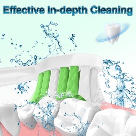 Aoremon Replacement Heads for Philips Sonicare - Compatible with Phillips Sonicare W HX6062/65 & All Snap-on Electric Toothbrush Models, White Pack of 10 Aoremon Replacement Heads for Philips Sonicare - Compatible with Phillips Sonicare W HX6062/65 & All Snap-on Electric Toothbrush Models, White Pack of 10