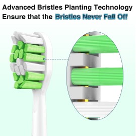 Aoremon Replacement Heads for Philips Sonicare - Compatible with Phillips Sonicare W HX6062/65 & All Snap-on Electric Toothbrush Models, White Pack of 10 Aoremon Replacement Heads for Philips Sonicare - Compatible with Phillips Sonicare W HX6062/65 & All Snap-on Electric Toothbrush Models, White Pack of 10