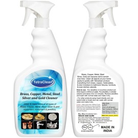 TetraClean Brass, Metal, Copper, Steel, Silver and Gold Cleaner/Jewellry Cleaner in 500ml Spray Bottle TetraClean Brass, Metal, Copper, Steel, Silver and Gold Cleaner/Jewellry Cleaner in 500ml Spray Bottle