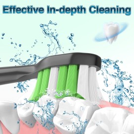Aoremon Toothbrush Heads for Philips Sonicare HX6064/65 Replacement Heads Compatible with Phillips Soni Care W DiamondClean and Most Soniccare Click-on Electric Toothbrushes, Black,10 Pcs Aoremon Toothbrush Heads for Philips Sonicare HX6064/65 Replacement Heads Compatible with Phillips Soni Care W DiamondClean and Most Soniccare Click-on Electric Toothbrushes, Black,10 Pcs