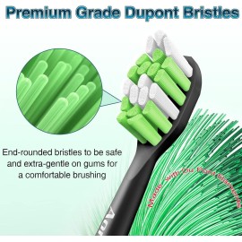 Aoremon Toothbrush Heads for Philips Sonicare HX6064/65 Replacement Heads Compatible with Phillips Soni Care W DiamondClean and Most Soniccare Click-on Electric Toothbrushes, Black,10 Pcs Aoremon Toothbrush Heads for Philips Sonicare HX6064/65 Replacement Heads Compatible with Phillips Soni Care W DiamondClean and Most Soniccare Click-on Electric Toothbrushes, Black,10 Pcs