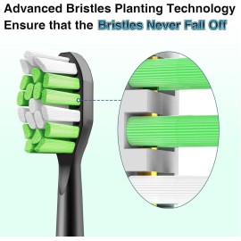 Aoremon Toothbrush Heads for Philips Sonicare HX6064/65 Replacement Heads Compatible with Phillips Soni Care W DiamondClean and Most Soniccare Click-on Electric Toothbrushes, Black,10 Pcs Aoremon Toothbrush Heads for Philips Sonicare HX6064/65 Replacement Heads Compatible with Phillips Soni Care W DiamondClean and Most Soniccare Click-on Electric Toothbrushes, Black,10 Pcs